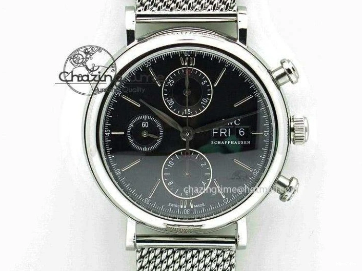 MIROTIME 0123 Big Pilot IW510301 Satin-Polished RG YLF Best Edition Black Dial On Leather Strap A Flexible 7222